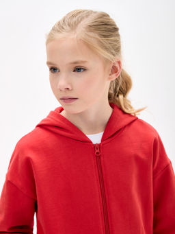 Красная толстовка для девочки - Kogankids фото 43