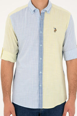 Мужская голубая рубашка с длинным рукавом - U.s. polo assn фото 6