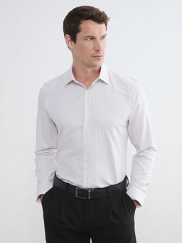 Рубашка мужская Slim Fit из габардина в полоску