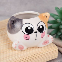 Кашпо 9х8х7 см Коты / WN33 /уп 6/96/ цветное - Галеонтрейд фото 5