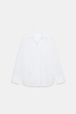 CAMISA B?SICA POPEL?N / Blanco - Zara фото 7