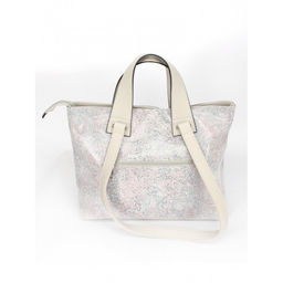 Сумка женская натуральная кожа ADEL-251/1в (отделка ИСК/КОЖА) (формат А 4), 1отдел+кар/пер, серобежевый 263077 - Adelia фото 2