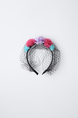 FLOWER AND MESH FANCY DRESS HEADBAND - Zara фото 3