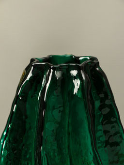 Ваза «Кэли», 21×12×6 см, стекло, зелёная