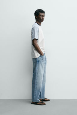 CAMISETA REGULAR FIT COLOR BLOCK / Crudo - Zara фото 4