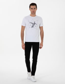 Siyah Slim Fit Pamuk Kar___ml_ Jean Pantolon