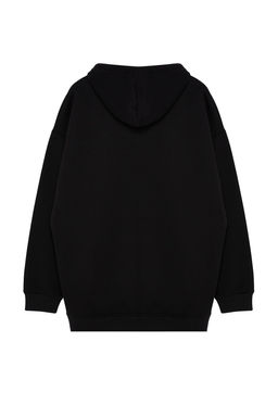 TRENDYOL MAN Antrasit Buyuk Beden Oversize Basic Rahat Kapusonlu Etiketli Ici Polarl? Sweatshirt TMNAW24AO00000 - Trendyolmilla фото 23