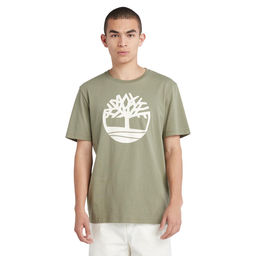 Футболка Timberland T-Shirt Kennebec River Tree Logo Regular оливковая  фото 3