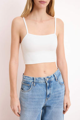 TRENDYOLMILLA Siyah-Vizon 2li Paket Poliamid Icerikli Ask?l? Crop Fitted Esnek Orme Atlet TWOSS24AL00053  фото 24