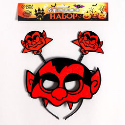 Карнавальный набор Страх, 2 предмета: ободок, маска - Simaland фото 2