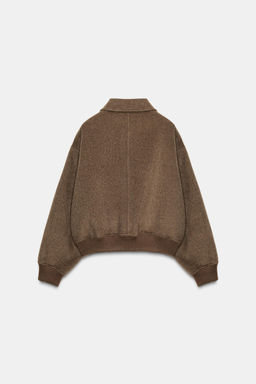 WOOL BLEND BOMBER JACKET ZW COLLECTION - Zara фото 7