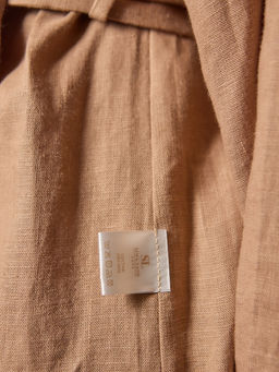 Халат домашний женский SL Linen Home, размер M, кофейный