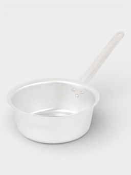 Ковш алюминиевый, 1.2 л, d=16 см, металлическая ручка, толщина 1.2 мм, без крышки, серебристый