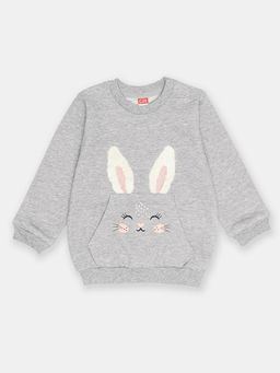 CRB wear/CWNG 63379-11-345 Джемпер для девочки,светло-серый меланж/Ex.Cherubino