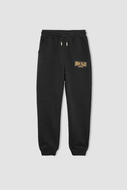 Спортивные брюки для мальчиков с принтом и эластичным карманом на шнуровке на талии - Defacto фото 8