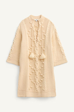 LIMITED EDITION LACE-UP KNIT PONCHO - Zara фото 6
