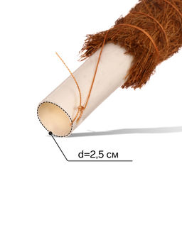 Опора для комнатных цветов, h=120 см, d=2.5 см, пластик, кокосовая оплётка, Greengo фото 2