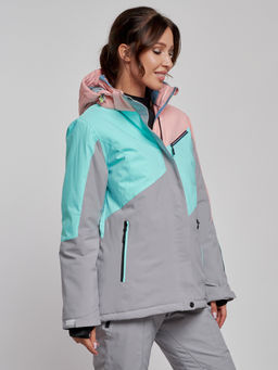 Горнолыжная куртка женская зимняя розового цвета 2319R - Chunmai фото 4