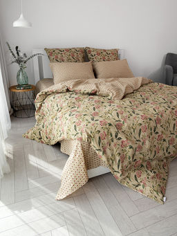 Комплект постельного белья евро зелёный бязь