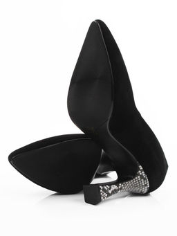 06-HJ-P339 BLACK Туфли женские (натуральная замша)