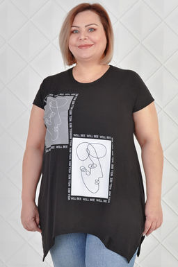 Арт. 3670 Футболка женская 46-56 (6 шт) Цвет:черный - Калинка фото 9