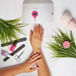 Лампа для гель-лака Luazon LUF-13, LED, 24 Вт, дисплей, 15 диодов, 220 В, белая