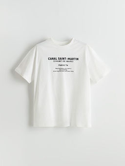 Bisiklet Yaka Paris Bask?l? K?z ?ocuk Ti??rt