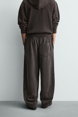 WASHED BALLOON FIT JOGGER TROUSERS - Zara фото 13