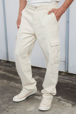 TRENDYOL MAN Siyah Kargo Cepli Gabardin Baggy/Bol Kesim %100 Pamuklu Rahat Pantolon TMNSS24PL00021 - Trendyolmilla фото 9