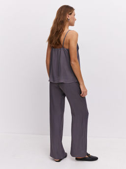 Широкие атласные брюки - TO BE ONE фото 3