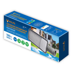 ULV-Q611 100W/6500K IP65 GREY Светильник светодиодный уличный консольный. Дневной свет (6500К). Угол 120/60 градусов. TM Volpe