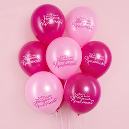 Воздушный шар латексный 12" «С днем рождения, Красотка!», 2ст., набор 25 шт.