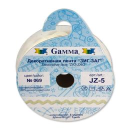 Gamma JZ-5 лента декоративная ЗИГ-ЗАГ 5 мм 5 х 3 м
