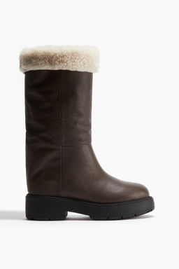 Botas de piel con forro c?lido