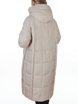 8891 LT. BEIGE Пальто зимнее женское (200 гр. холлофайбер)