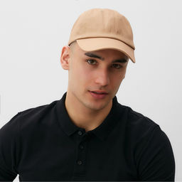 Кепка однотонная унисекс MINAKU, бежевая, размер 58, хлопок 100%