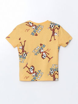 Bisiklet Yaka Bask?l? Erkek ?ocuk Ti??rt