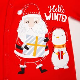Комбинезон Крошка Я Happy winter, рост 62-68 см, красный  фото 3