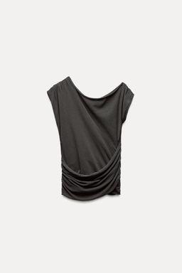 DRAPED KNIT MIDI TOP - Zara фото 5
