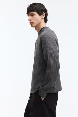 Camiseta gofrada de manga larga Regular Fit - H&m фото 5