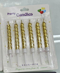 Свеча 6 штук набор / KL-23gold /уп 30/360/