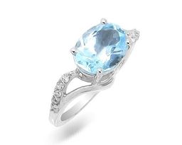 Кольцо из серебра топаз, Аделаида