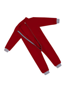 Комбинезон детский флисовый красный 279г(ш) (80, 52)