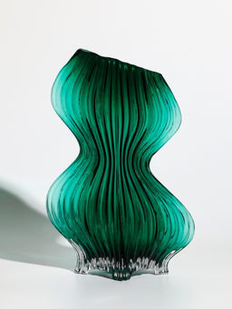 Ваза «Мэнди», 28.5×17 см, стекло, зелёная