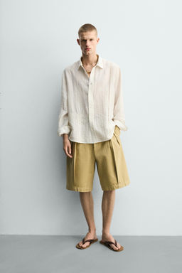 CAMISA BORDADO TROQUELADO / Crudo