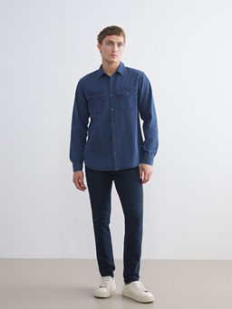 Regular Fit Uzun Kollu Erkek Jean G?mlek