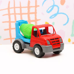 Машина пластмассовая Бетономешалка 20 х 11 х 11 см, МИКС