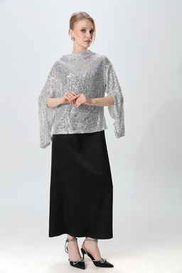 Костюм NIKVA н1013-2 серебро и чёрный  фото 6