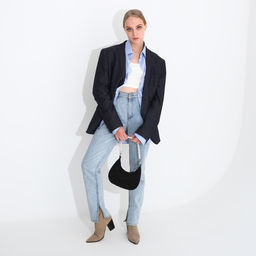 Сумка-багет на молнии, цвет чёрный - Simaland фото 8