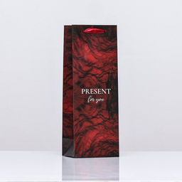 Пакет ламинированный под бутылку Present for you,13 х 36 х 10 см